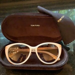 Tom Ford sunglasses pearl white with gold details